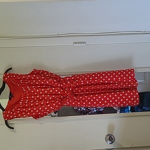 Classic Polka-dot Red Dress